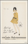 Pleated crepe dress with jeweled buckle on satin belt