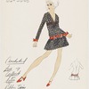 Crocheted lace dress with contrast satin ribbon trim