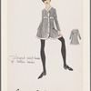 Striped coat dress with leather bands