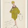 Walking suit with stand-up fur collar