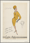 Suit with fitted front, loose back, and wide tucking 