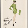 Three-piece suit ensemble with yoke and front panel detail