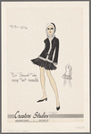 "Fur" trimmed side wrap suit ensemble