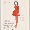 Fly front dress with umbrella stitching and high chain belt