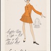 Surplice closing on crepe or knit dress with low pleated skirt