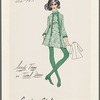 Suede trim on tweed dress