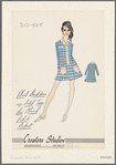 Plaid shirtdress with solid trim and low placed patch pockets