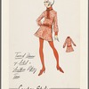 Tweed dress with solid and leather piping trim