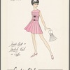 Double belt on darted knit or crepe dress
