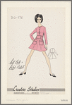 Dress with self belt and patch pockets