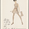 Plaid dress with solid trim and side wrap effect