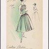 1950s evening wear fashion sketch