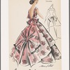 1950s evening wear fashion sketch