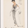 1950s evening wear fashion sketch