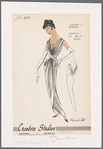 1950s evening wear fashion sketch