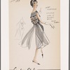 1950s evening wear fashion sketch