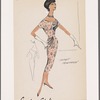 1950s evening wear fashion sketch