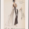 1950s evening wear fashion sketch