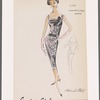 1950s evening wear fashion sketch