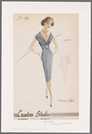 1950s evening wear fashion sketch
