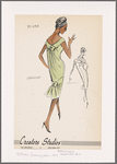 Chiffon dress with button tab details at neckline and skirt back; neckline gathers create loose soft folds at back; back ruffle at hemline