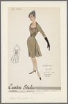 1950s evening wear fashion sketch