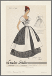 1950s evening wear fashion sketch