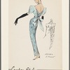 1950s evening wear fashion sketch