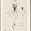 1950s evening wear fashion sketch
