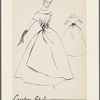 1950s evening wear fashion sketch