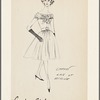 1950s evening wear fashion sketch
