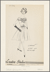 1950s evening wear fashion sketch