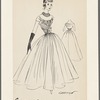 1950s evening wear fashion sketch