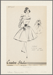 1950s evening wear fashion sketch