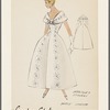 1950s evening wear fashion sketch