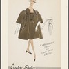 1950s evening wear fashion sketch