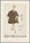 1950s evening wear fashion sketch