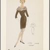 1950s evening wear fashion sketch