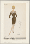 1950s evening wear fashion sketch
