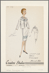 1950s evening wear fashion sketch