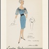 1950s evening wear fashion sketch