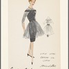 1950s evening wear fashion sketch