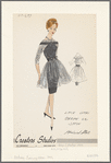 1950s evening wear fashion sketch