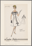 Panel dress with contrast trim