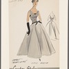 Evening gown with lace bodice