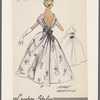 Floral print gown with low back