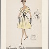 Dress with double fichu collar