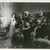 Lillian Gish and her manager James Frasher in press room after Gish received honorary Academy Award For superlative artistry and for distinguished contribution to the progress of motion pictures. 