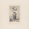 Woman in field carrying grain on head