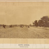 Workers preparing for laying road